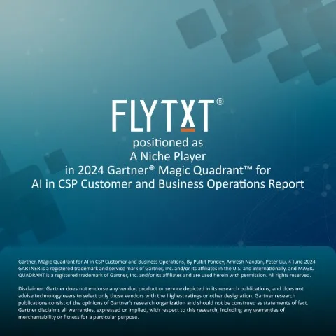 Flytxt included in the 2024 Gartner® Magic Quadrant™ for AI in CSP